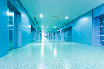 walkway of airport