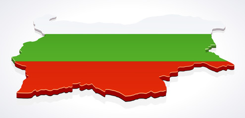 3D Bulgaria Map (white background)