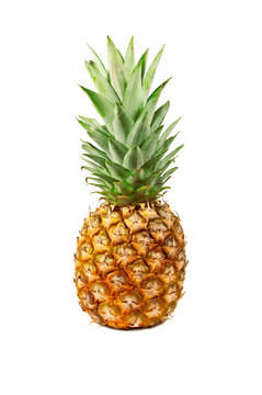 fresh pineapple on white background