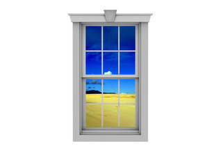 ventana y desierto