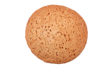 One oatmeal cookies on white