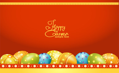 Easter eggs with floral patterns