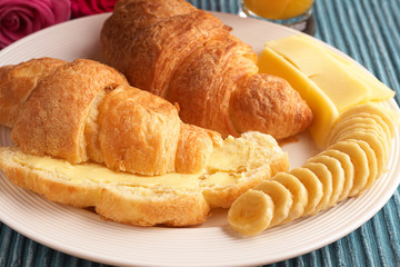 Croissant with cheese