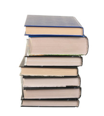Heap of books isolatad on the white background