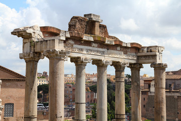 Fototapeta premium Roma Roman Forum. Ancient Rome landmark - Forum Romanum in Rome.