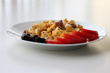 eggs patatos and bacon breakfast