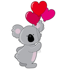 Koala Heart Balloons