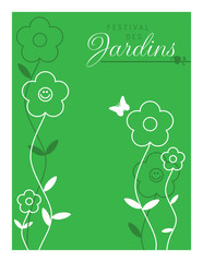 jardin jardinage printemps festival fleur plantation affiche