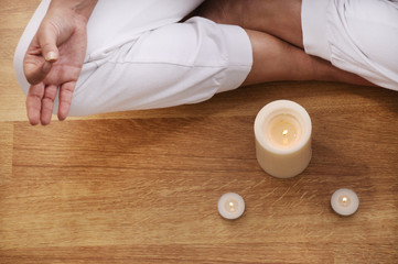 yoga and meditation of young woman