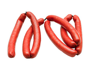 Sausages isolated on white background