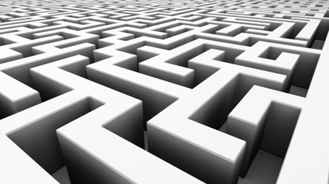 white maze