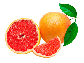 grapefruit isolated on white background