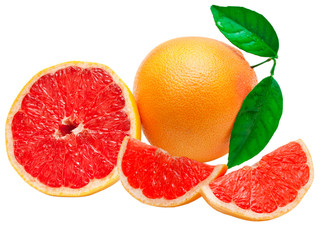 grapefruit isolated on white background