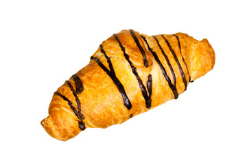 Croissant mit Schoko-Überzug