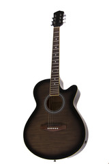 Fototapeta premium Acoustic guitar isolated on white background