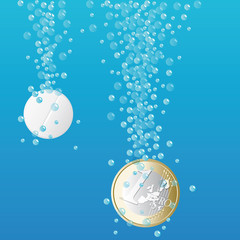 Obraz premium Euro_Cachet_effervescent