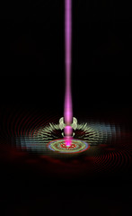 Fiktionaler Laserstrahl