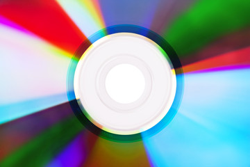 Close-up of colorful CD