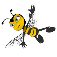 honey bee cartoon in funk fly