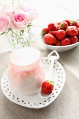 Strawberry and yogurt