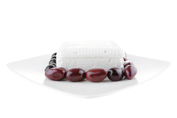 white soft cheese on plate