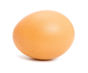 Egg on white background