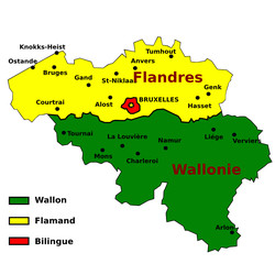 Carte de langues en Belgique
