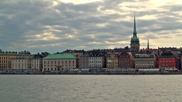Evening cityscape of Stockholm, Sweden