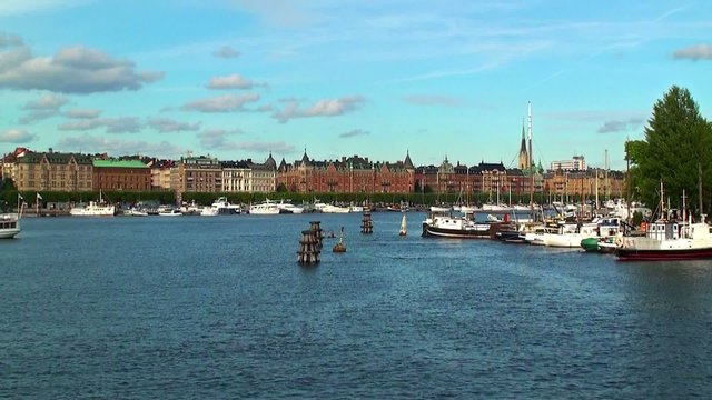 Zoom cityscape of Stockholm, Sweden