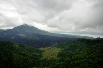 Obraz na płótnie Canvas Landscape of Batur volcano on Bali island, Indonesia