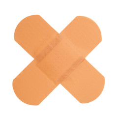 Sticking plaster isolatedon white background