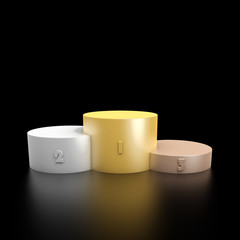 3d render of a podium