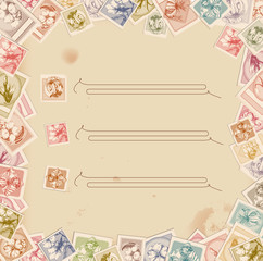 Stamps background with space for text
