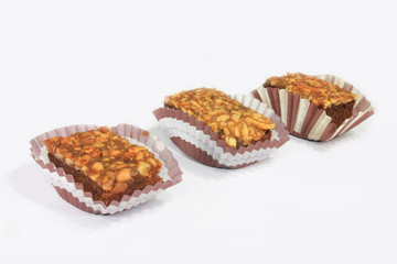 Chocolate cakes with almond