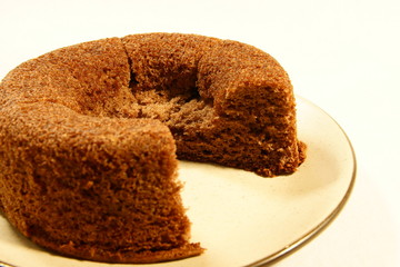 ケーキ　シフォンケーキ　ココアシフォンケーキ　　Ｖ字カット