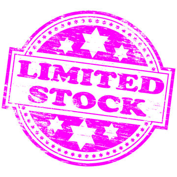 Rubber stamp illustration showing "LIMITED STOCK" text