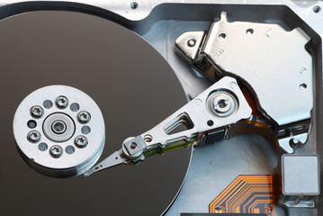 Open hard disk drive