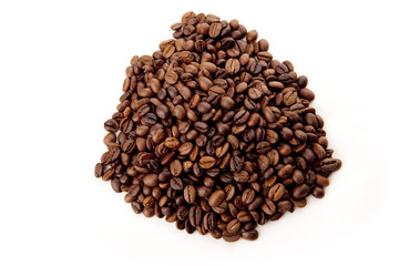 Berg aus Kaffebohnen