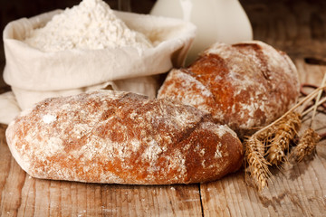 fresh bread on the table