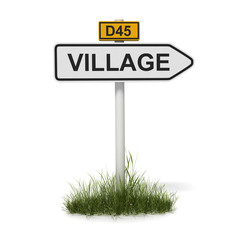 panneau village + départementale © Fox_Dsign