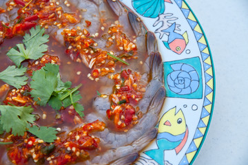 shrimp in fish sauce is a thai food