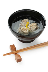sardine fish ball soup , japanese food