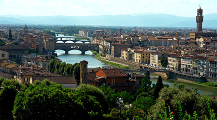 Fototapeta premium Florence et fleuve Arnof
