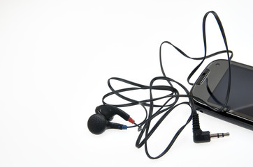 headphones and smartphone