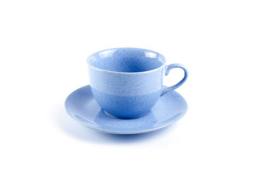 Blue cup with saucer