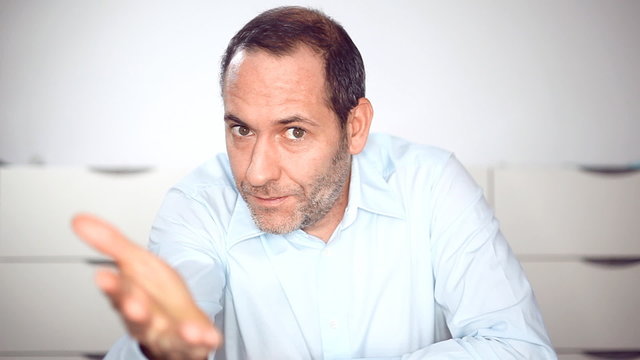 Mature Businessman acting