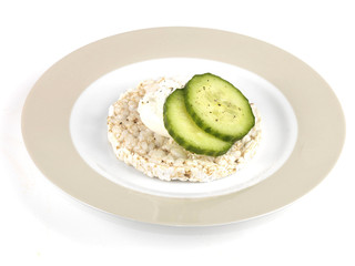 Rice Cake with Cucumber