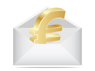 letter with euro