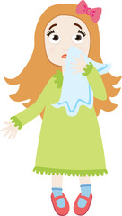 Girl with a handkerchief