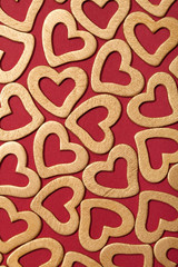 Valentine background - golden hearts